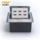 Three Way USB Pop Up Floor Outlet , GCC Pass Floor Plug Socket With USB Charger