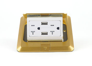 20A 125V 60Hz Table Pop Up Outlets Flush Floor Mounted Power Points Dual Receptacle